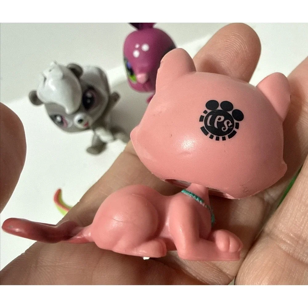 Hasbro Littlest Pet Shop LPS 5 Pcs‎ Mixed LOT  Pink Kangaroo Cat Green Lizard